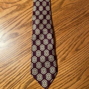 J Bernard burgundy silk tie